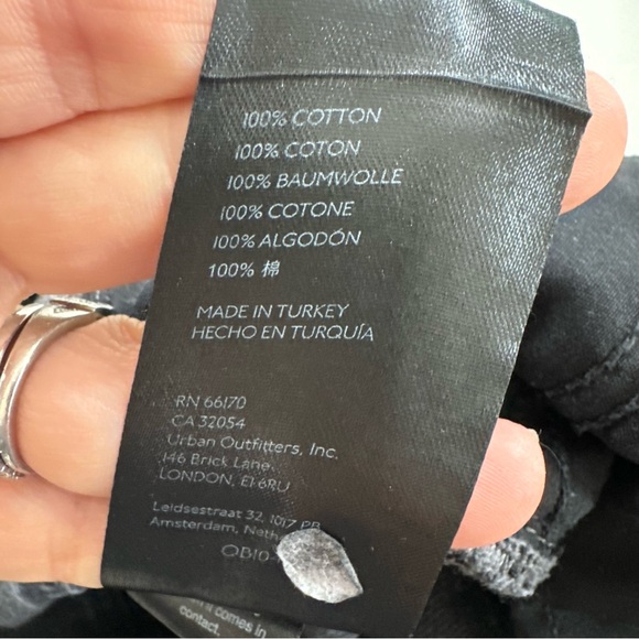 Free People Maggie Mid Rise Jeans Washed Black Size 26 - Picture 6 of 6